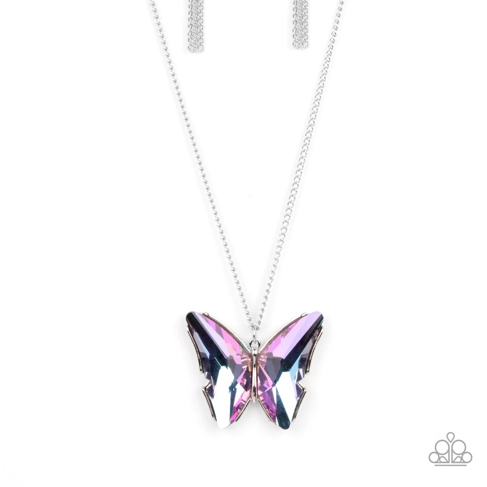 Paparazzi The Social Butterfly Effect Purple Necklace